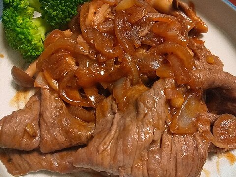 フライパンで10分★牛肉スライスの赤ワインソース